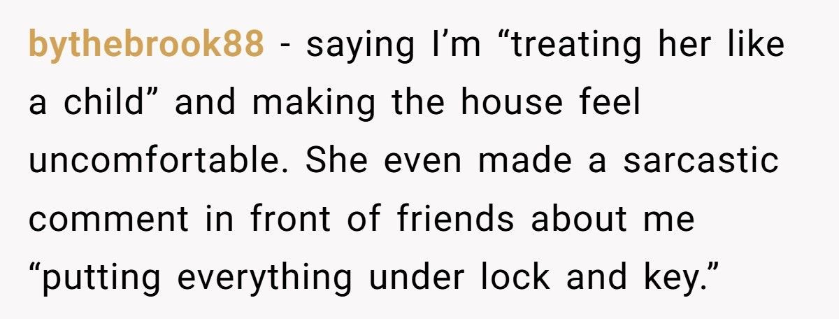 Roommate Furious After Being Busted For Stealing Food, Calls Pantry Lock “Childish”