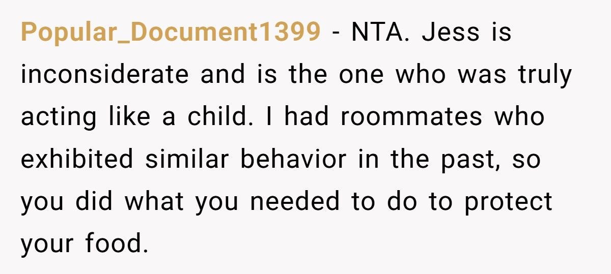 Roommate Furious After Being Busted For Stealing Food, Calls Pantry Lock “Childish”