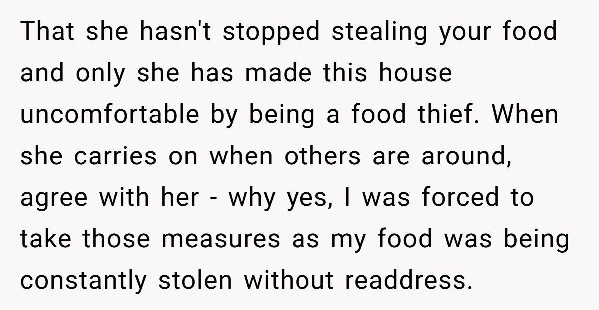 Roommate Furious After Being Busted For Stealing Food, Calls Pantry Lock “Childish”
