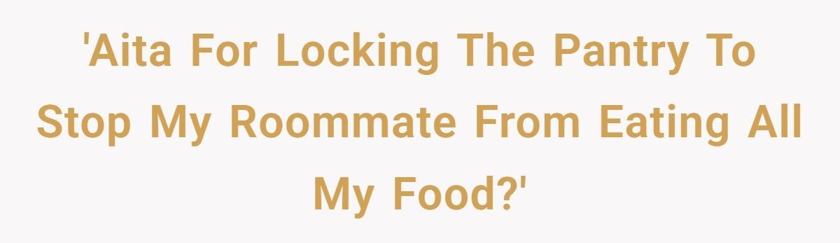 Roommate Furious After Being Busted For Stealing Food, Calls Pantry Lock “Childish”