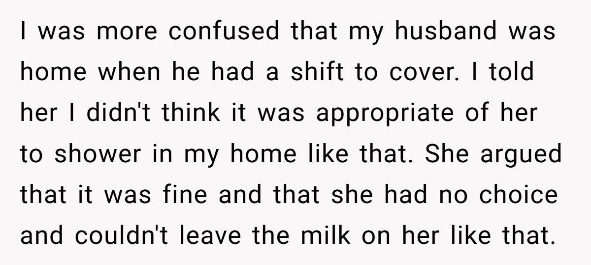 Mom Furious After Babysitter Showers In Her Home Despite Her Husband’s Approval