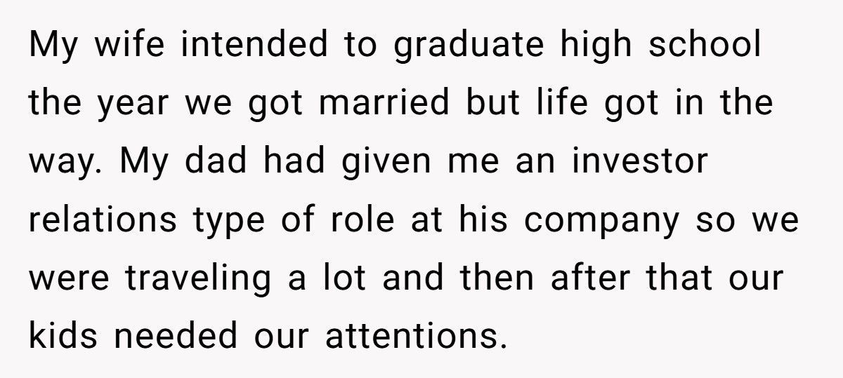 Man Downplays Wife’s GED Success After She Put Her Life On Hold To Raise Five Kids