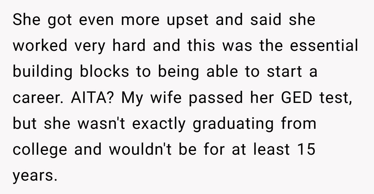 Man Downplays Wife’s GED Success After She Put Her Life On Hold To Raise Five Kids