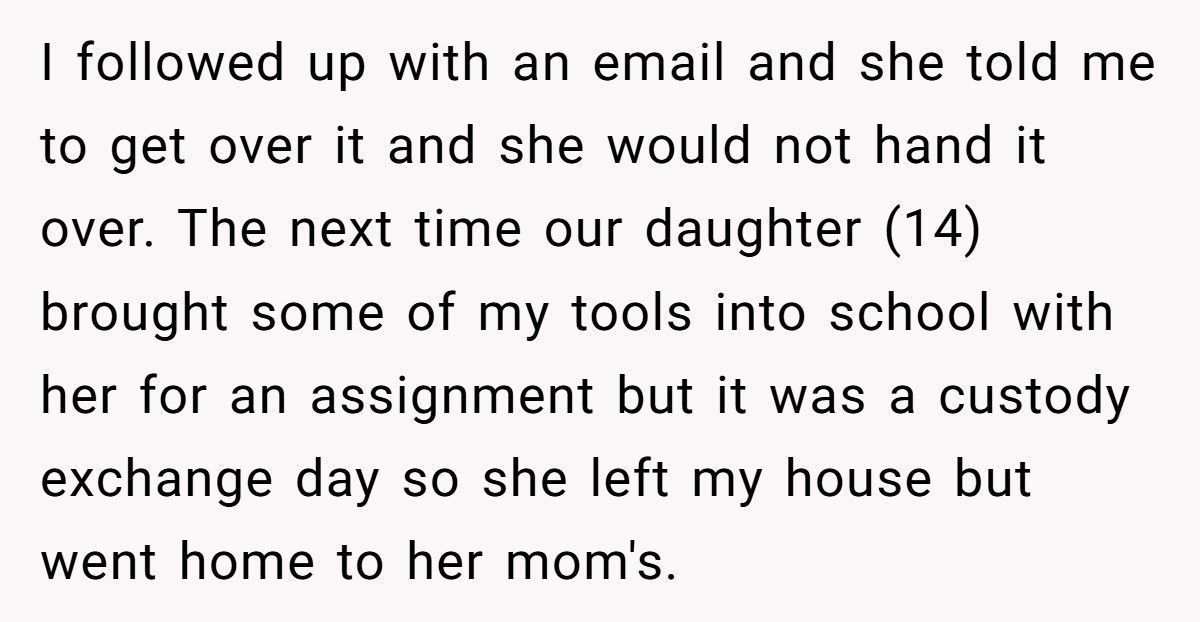 Dad Calls Police On Ex-Wife After She Keeps Stealing His Stuff For Her Stepkids