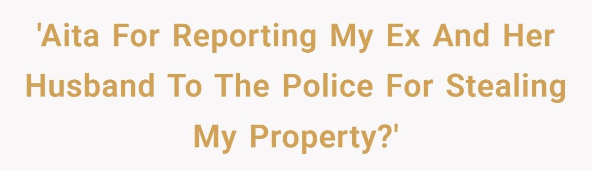 Dad Calls Police On Ex-Wife After She Keeps Stealing His Stuff For Her Stepkids