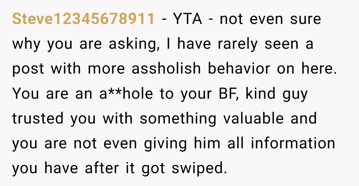 Boyfriend Gets Furious After Girlfriend Covers For Her “Good Friend” Who Stole His $1,800 Camera