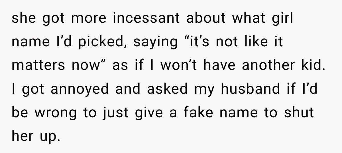 Pregnant Woman Trolls Nosy Friend With Fake Baby Name, Friend Actually Uses It And Ends Up Humiliated