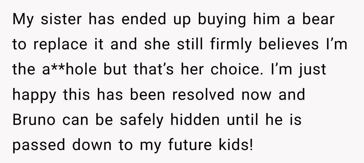 Woman Demands Childhood Teddy Back After Sister Gives It Away To Her Nephew