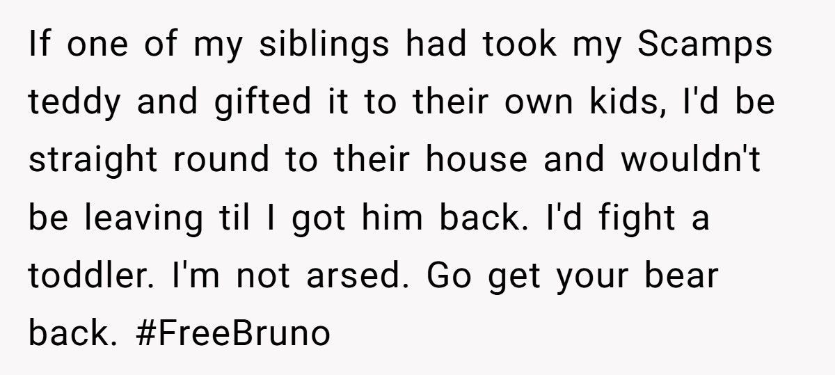 Woman Demands Childhood Teddy Back After Sister Gives It Away To Her Nephew