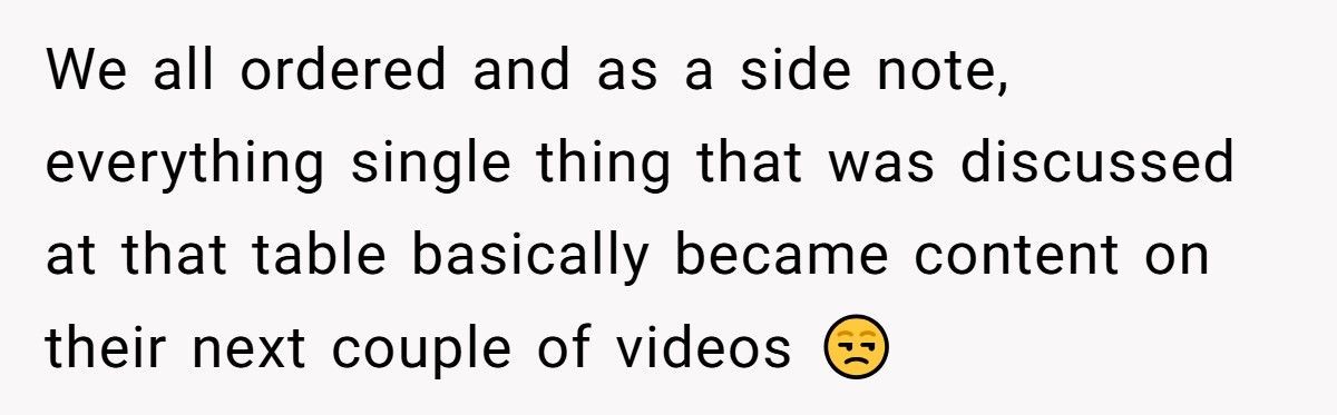 Hungry Diner Refuses To Let Influencers Take Pictures Of Their Food, So They Call Diner Selfish