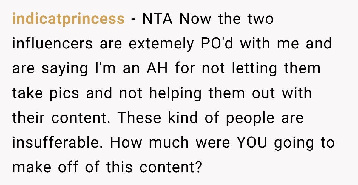 Hungry Diner Refuses To Let Influencers Take Pictures Of Their Food, So They Call Diner Selfish