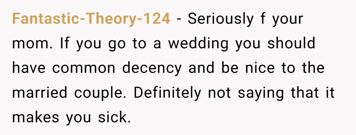 Trans Groom Kicks Mom Out After She Calls His Wedding “Disgusting”