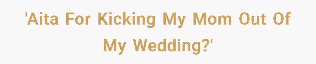 Trans Groom Kicks Mom Out After She Calls His Wedding “Disgusting”