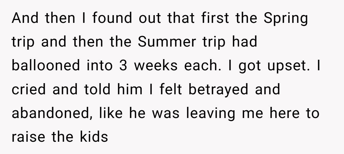 Husband Spends 4 Months Vacationing With His “Friend,” Leaving Wife To Parent Alone