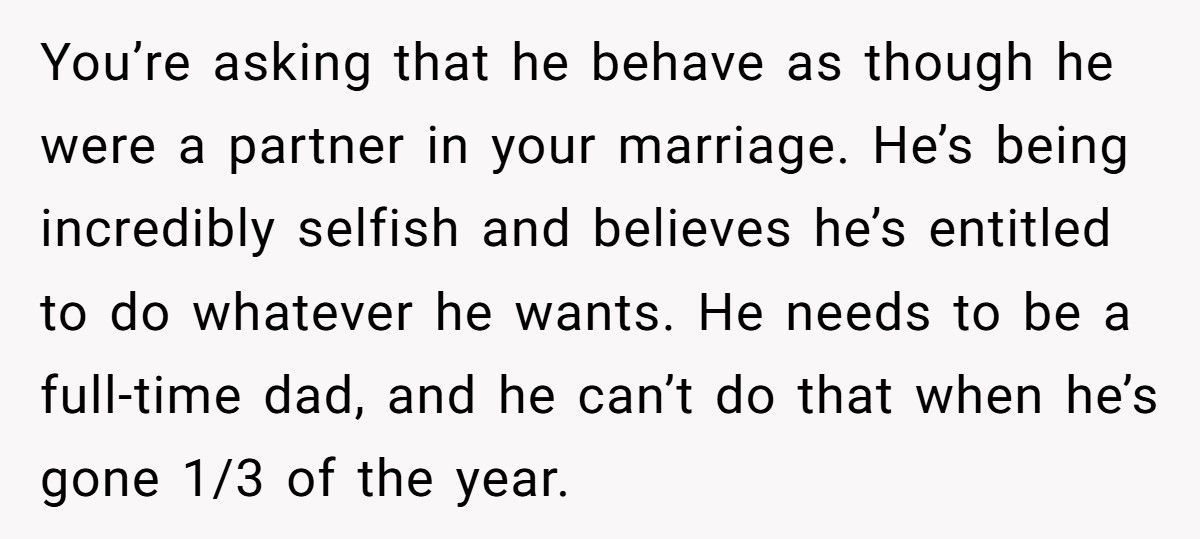 Husband Spends 4 Months Vacationing With His “Friend,” Leaving Wife To Parent Alone