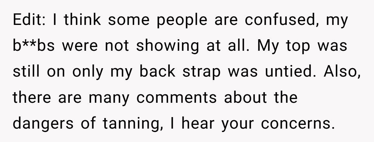 Mom Brings Kids To Empty Pool, Sits Beside Woman, Then Freaks When She Unties Bikini Top