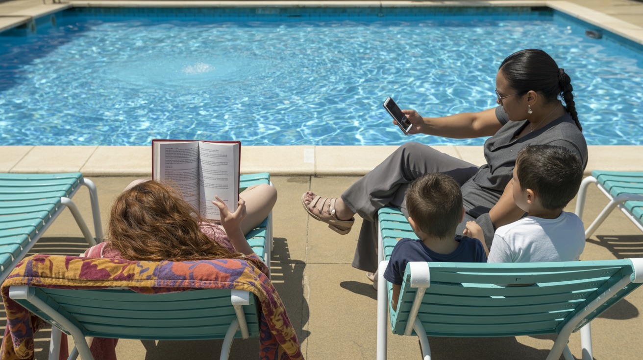 Mom Brings Kids To Empty Pool, Sits Beside Woman, Then Freaks When She Unties Bikini Top Mom Brings Kids To Empty Pool, Sits Beside Woman, Then Freaks When She Unties Bikini Top