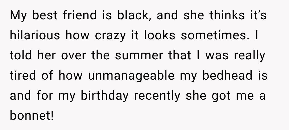 Woman Wears Bonnet To Bed, Dad’s Girlfriend Explodes And Calls Her "Racist"