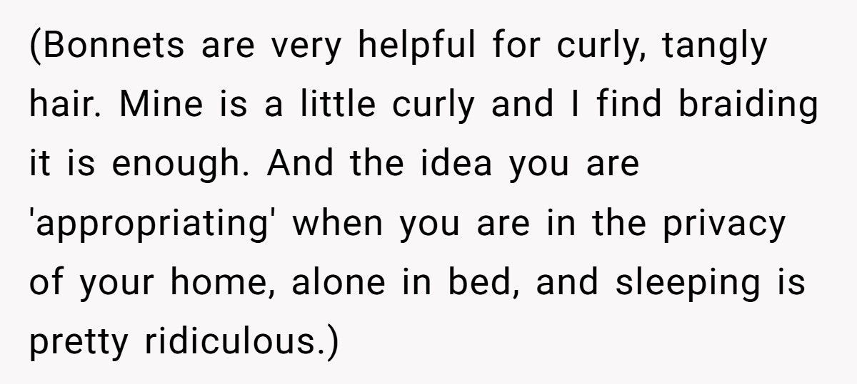 Woman Wears Bonnet To Bed, Dad’s Girlfriend Explodes And Calls Her "Racist"