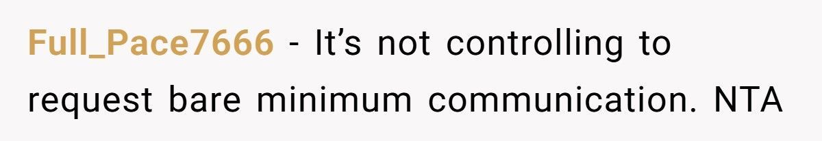 Husband Asks Wife For Simple Travel Texts, She Calls Him Controlling