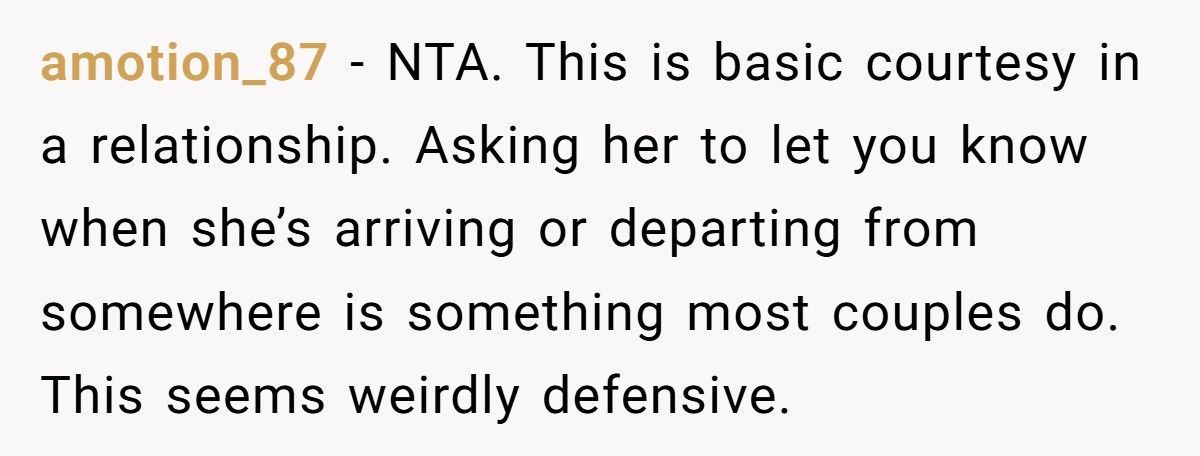 Husband Asks Wife For Simple Travel Texts, She Calls Him Controlling