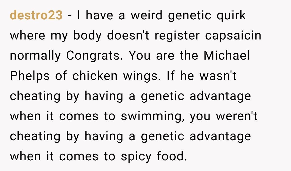 Man Wins Hot Wing Contest Thanks To “Spice-Proof” Genetics, Friends Call Him A Cheater