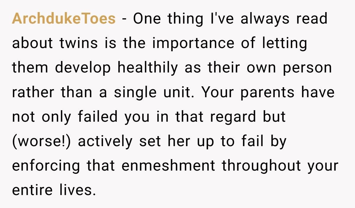 Parents Forced Twins To Share A Bed Until 18, Now One Pulls Away From Her Identical Twin Sister