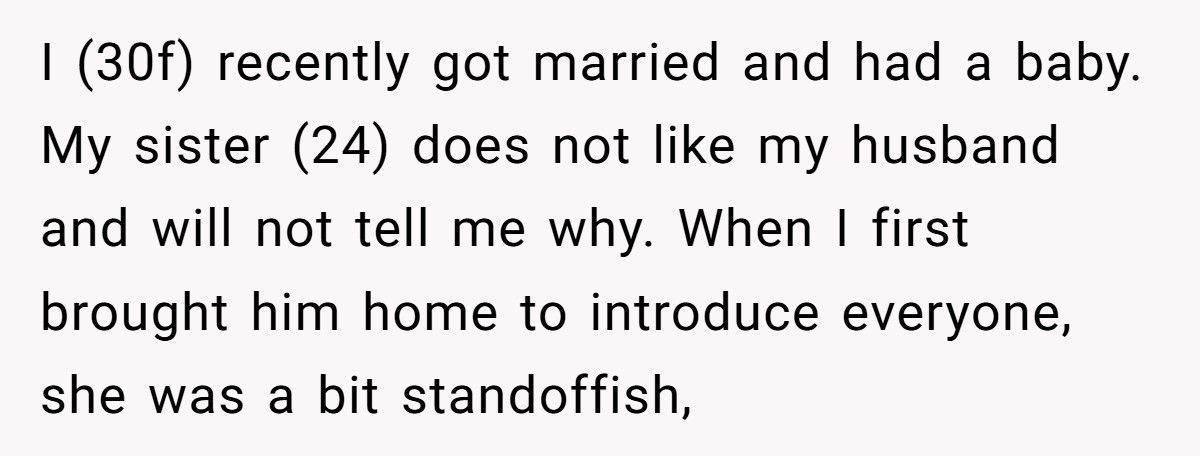 Woman Tells Sister Brother-In-Law Is A Stranger And Demands Him Never Speak To Her