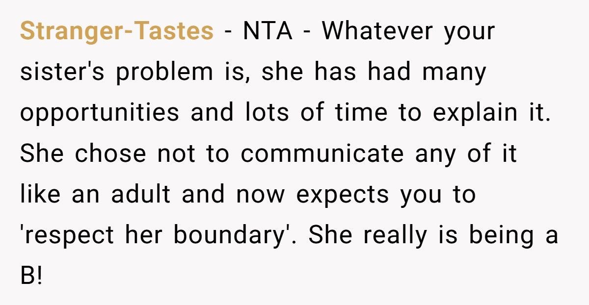 Woman Tells Sister Brother-In-Law Is A Stranger And Demands Him Never Speak To Her