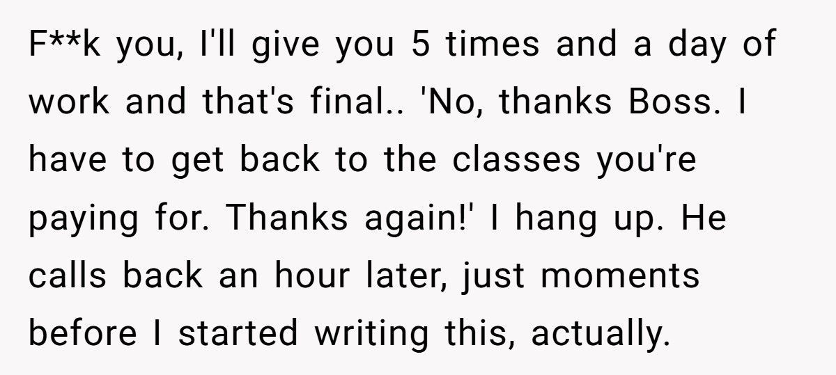 Boss Fires “Lazy” Employee, Then Begs Him To Save The Company