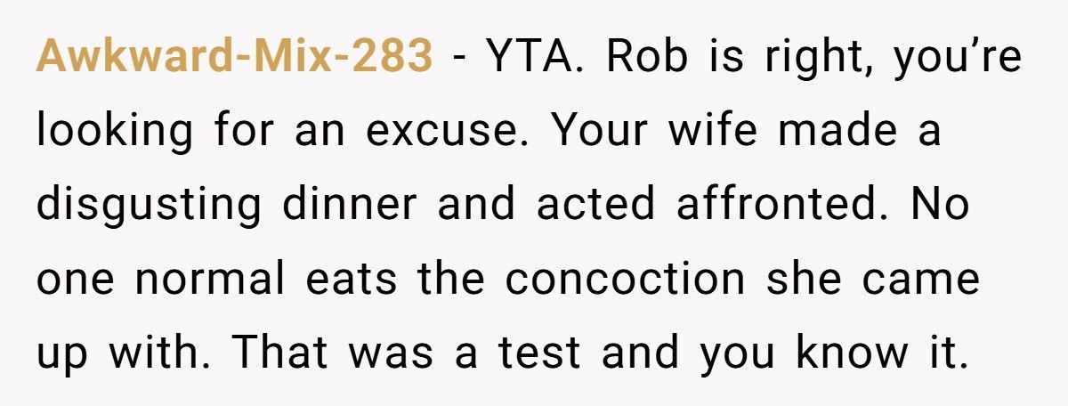 Man Kicks Mom Out After Her Partner Calls His Wife’s Cooking 'Dog Food With Sugar'