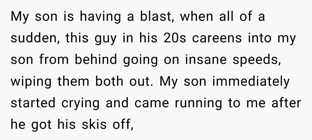 Dad Calls Ski Patrol After Reckless Skier Slams Into His 11-Year-Old