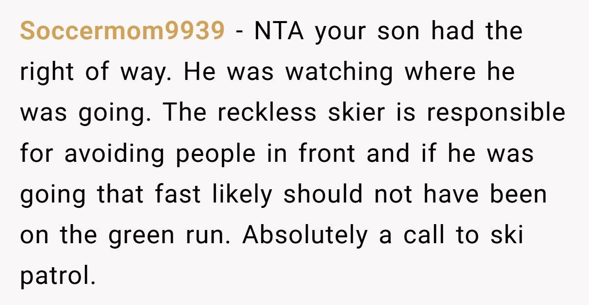 Dad Calls Ski Patrol After Reckless Skier Slams Into His 11-Year-Old