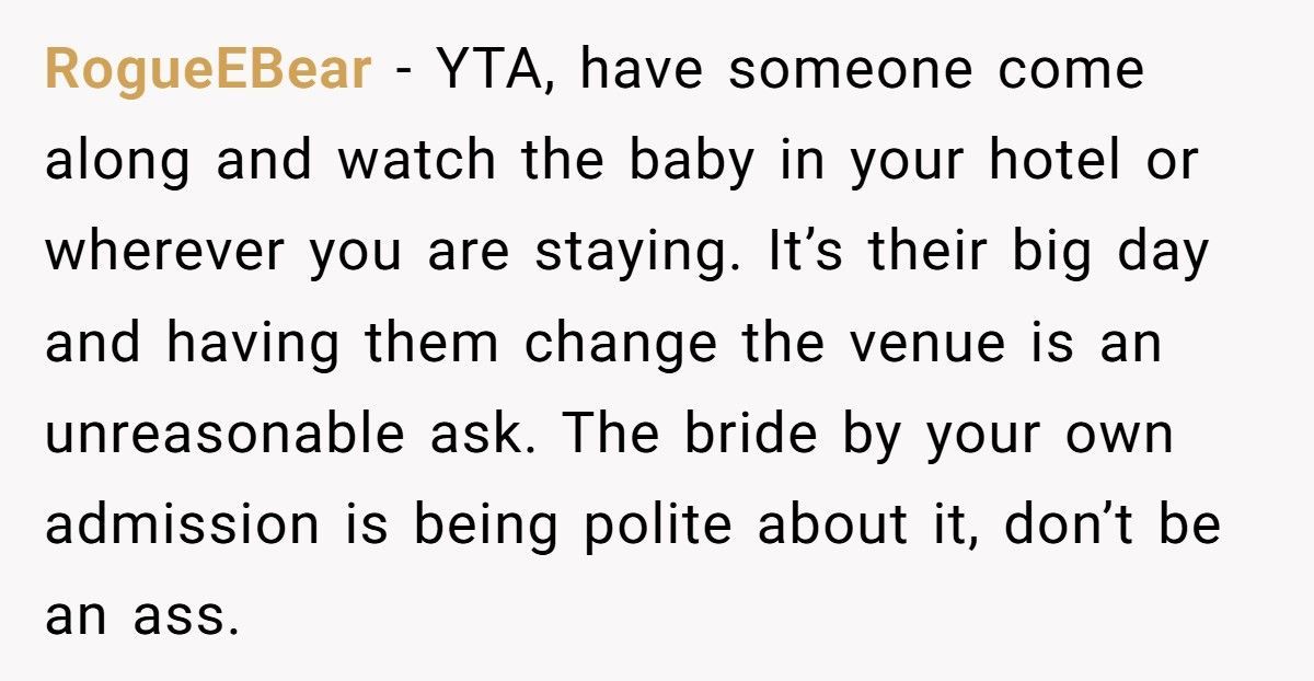 Brother Wants Child-Free Wedding, Best Man Demands Exception For His Newborn