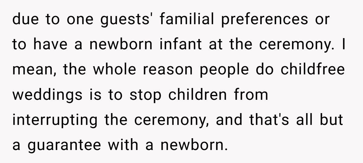 Brother Wants Child-Free Wedding, Best Man Demands Exception For His Newborn