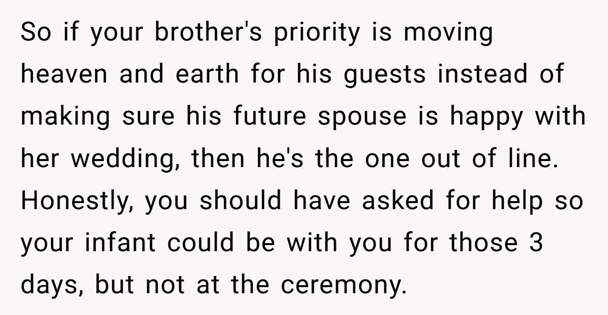 Brother Wants Child-Free Wedding, Best Man Demands Exception For His Newborn