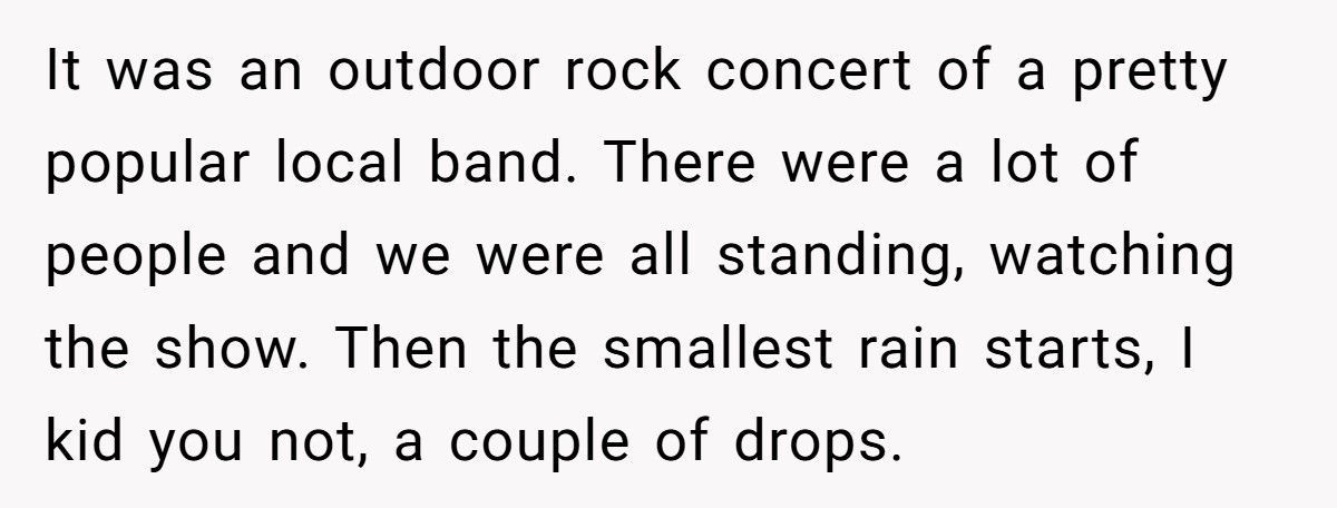 Tall Guy Gets Petty Revenge On Woman Who Opens Umbrella At Concert And Blocks Dozens Of Viewers Tall Guy Gets Petty Revenge On Woman Who Opens Umbrella At Concert And Blocks Dozens Of Viewers