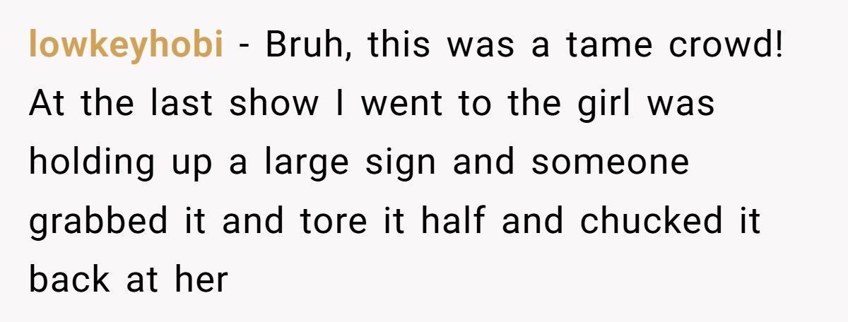 Tall Guy Gets Petty Revenge On Woman Who Opens Umbrella At Concert And Blocks Dozens Of Viewers Tall Guy Gets Petty Revenge On Woman Who Opens Umbrella At Concert And Blocks Dozens Of Viewers