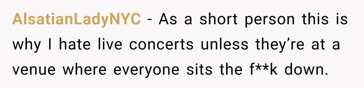Tall Guy Gets Petty Revenge On Woman Who Opens Umbrella At Concert And Blocks Dozens Of Viewers Tall Guy Gets Petty Revenge On Woman Who Opens Umbrella At Concert And Blocks Dozens Of Viewers