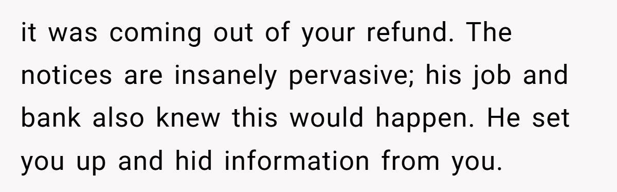 Woman Learns Husband Hid $7k In Child Support Debt After IRS Takes Her Refund