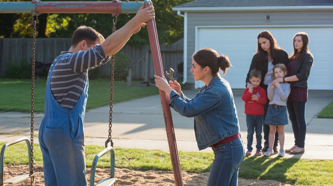 Woman Dismantles Old Jungle Gym On Her Property, Neighbors Demand It Back