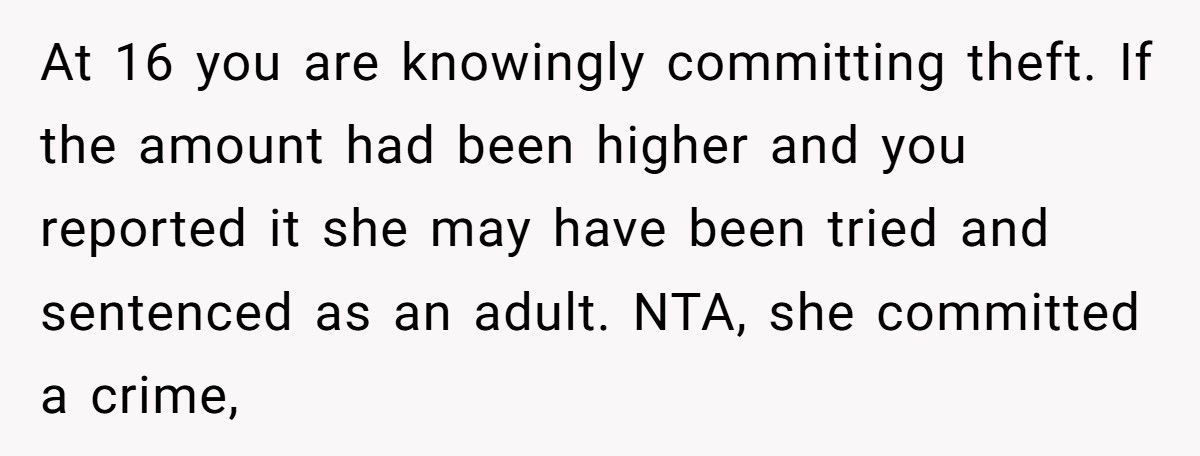 Aunt Refuses To Help Teen Niece After She Robs Her