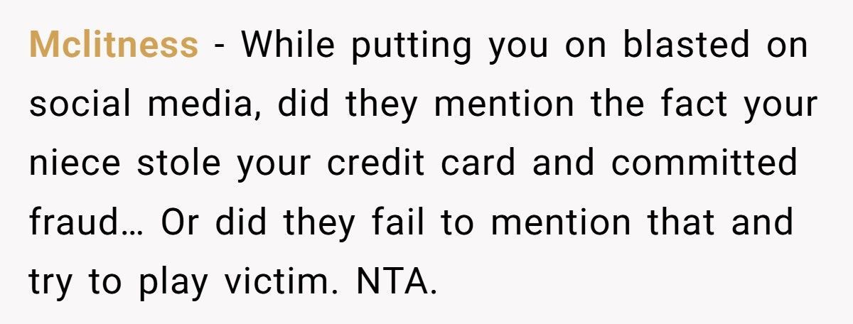 Aunt Refuses To Help Teen Niece After She Robs Her