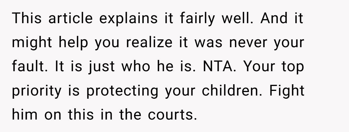 Abusive Ex Demands Unsupervised Visits After Anger Management Therapy Graduation, Mom Says No Abusive Ex Demands Unsupervised Visits After Anger Management Therapy Graduation, Mom Says No