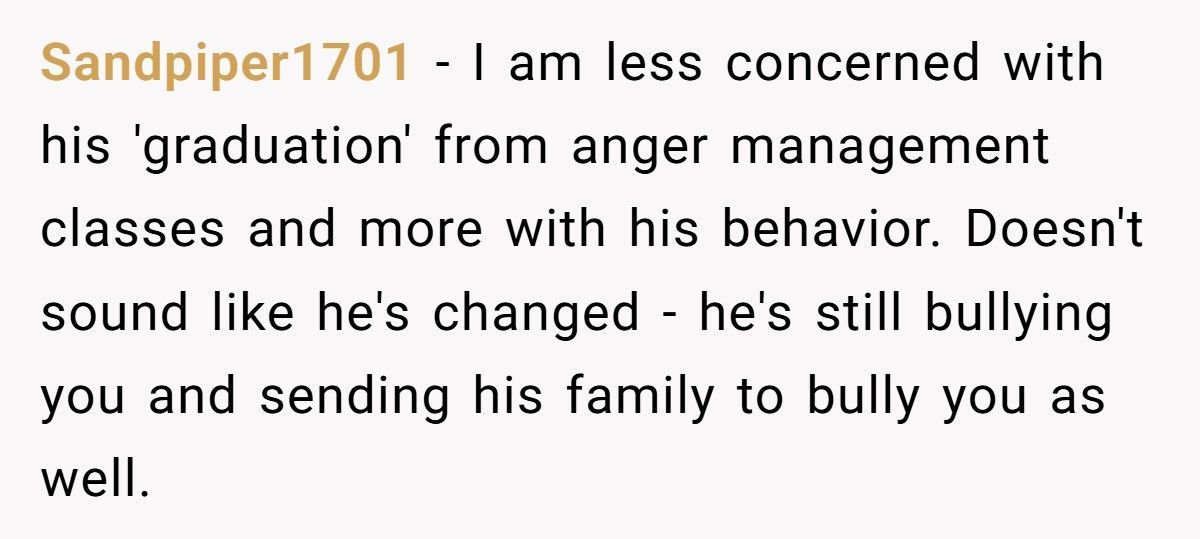 Abusive Ex Demands Unsupervised Visits After Anger Management Therapy Graduation, Mom Says No Abusive Ex Demands Unsupervised Visits After Anger Management Therapy Graduation, Mom Says No