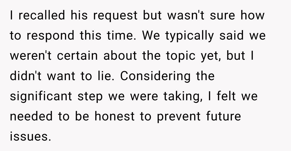 Woman Considers Canceling Wedding After Fiancé Pretends They’ll Have Kids To Please His Family