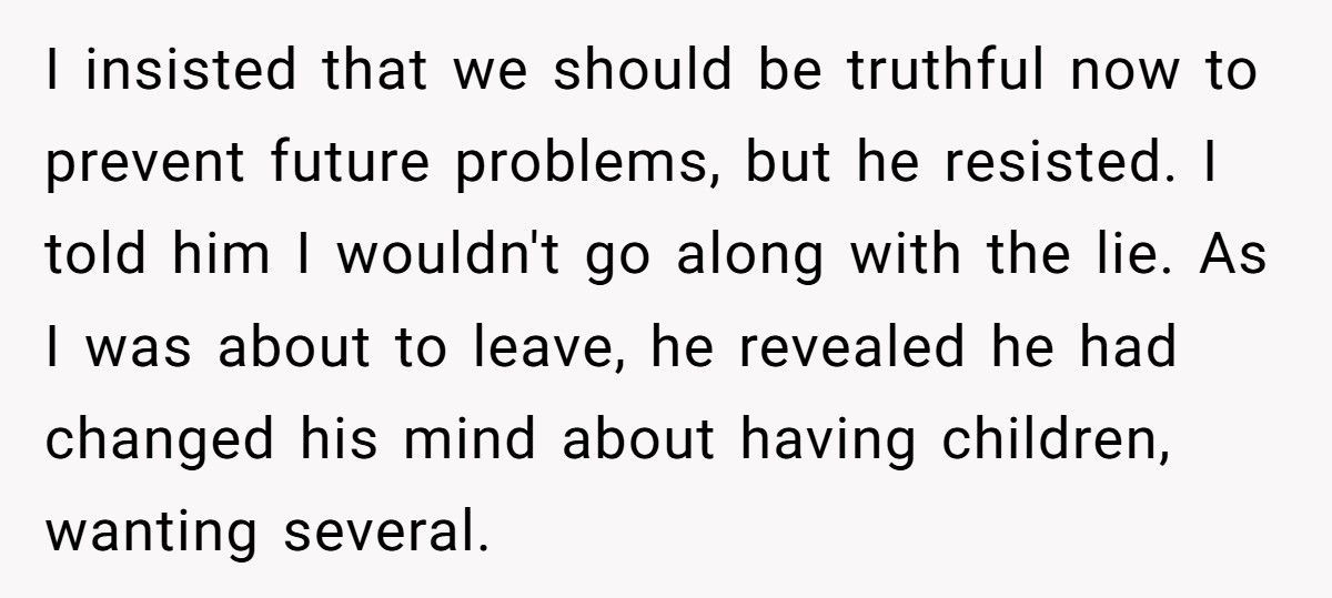 Woman Considers Canceling Wedding After Fiancé Pretends They’ll Have Kids To Please His Family