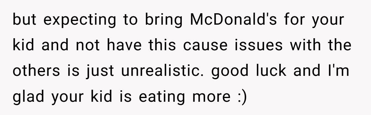 Sister-In-Law Calls Out Brother-In-Law For Bringing McDonald’s For His Son Only