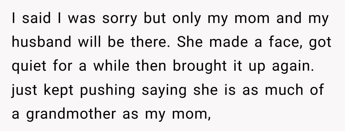 Pregnant Woman Refuses MIL Delivery Room Access, Her Husband Says He Won’t Be There Either