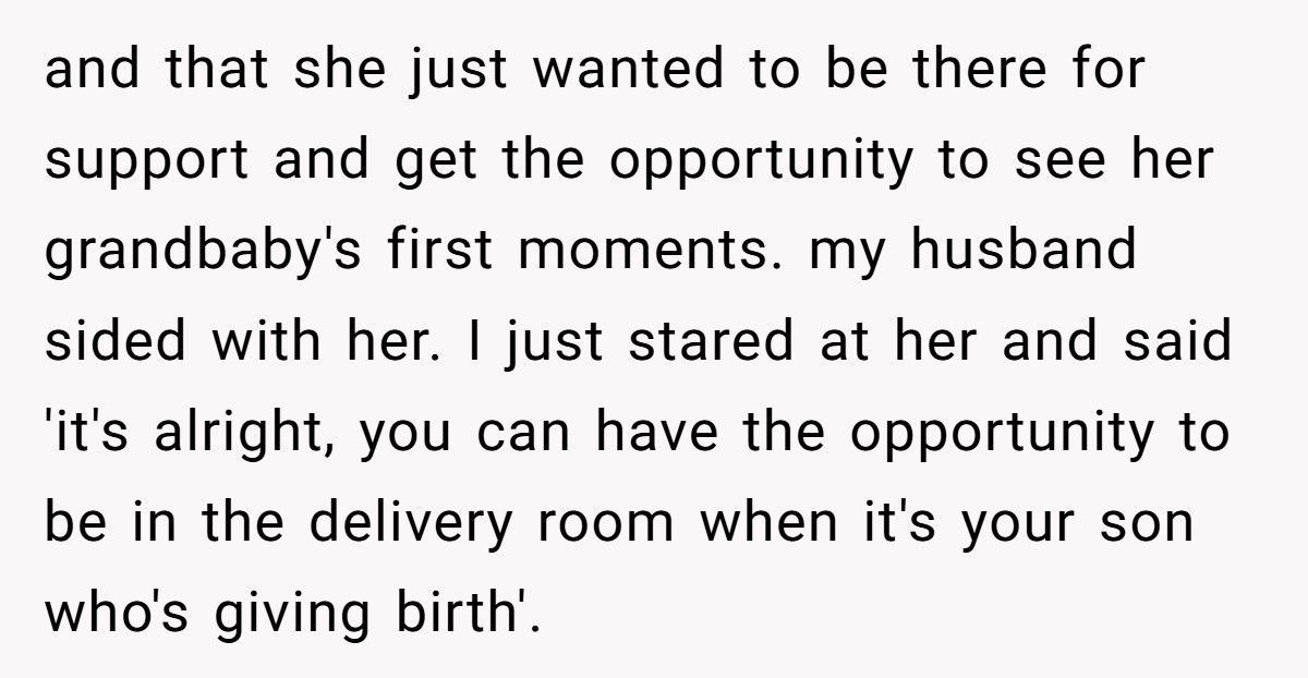 Pregnant Woman Refuses MIL Delivery Room Access, Her Husband Says He Won’t Be There Either